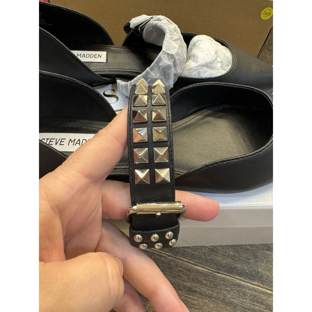 ballerina donna eco leather STEVE MADDEN PIXEL black shoe woman Size 8 - Picture 6 of 12